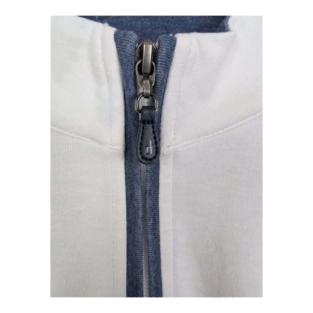 johnnie-O Sully Quarter Zip Pullover in White, Size Large - Picture 6 of 13
